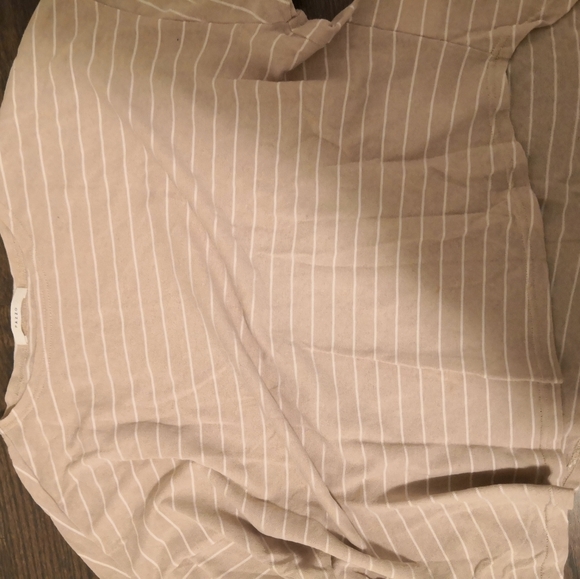 Pazzo cropped long sleeve t-shirt with stripes - Picture 1 of 3